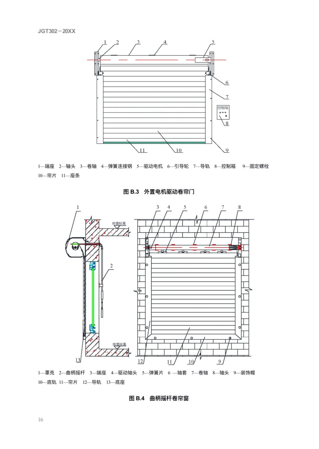JG/T302-2022 《卷簾門窗》建筑工業行業產品標準