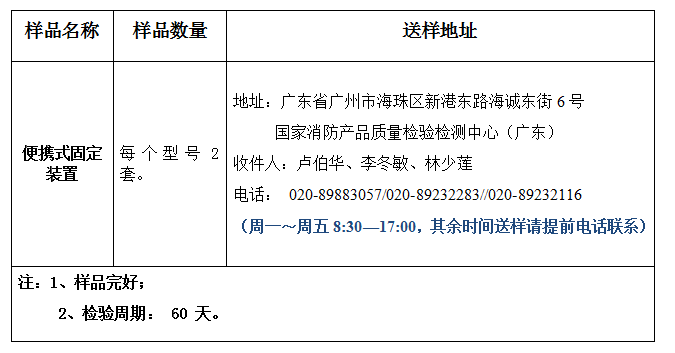 便攜式固定裝置產品認證型式試驗業務辦理指南（廣東所）
